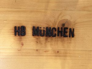 Authentic German Munchen wood benches at the Clayton Oktoberfest