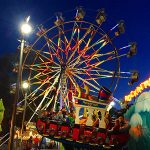 Ferris Wheel and Tug Boat carnival rides at the Clayton Oktoberfest