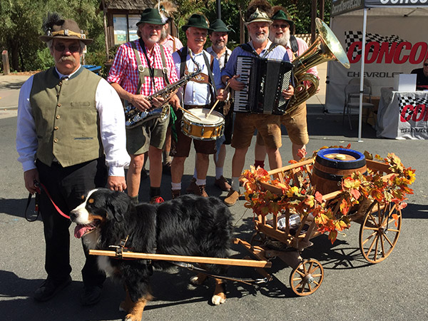 Clayton Oktoberfest Ceremonial Parade with dog and The Internationals Band